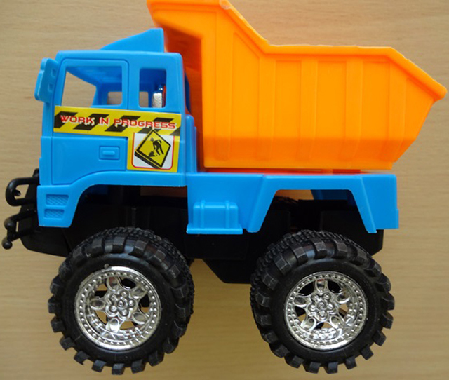 Plastic toy truck inspection